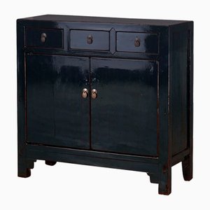 Mueble auxiliar lacado en azul oscuro