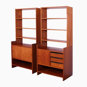Modular Teak Deco Wall System from KLM , 1960s, Set of 2
