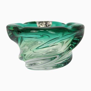 Centro de mesa de cristal verde esmeralda de Scailmont