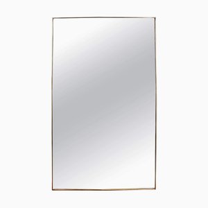 Mid-Century Italian Wall Mirror with Brass Frame by by Gio Ponti, 1950s