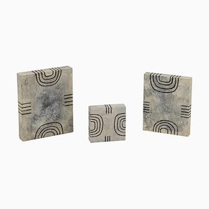 Myiri Caumes, Small Geometric Paintings, Contemporary Work, 3er Set