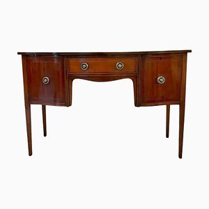 Antikes edwardianisches geschwungenes Sideboard aus Mahagoni mit Intarsien