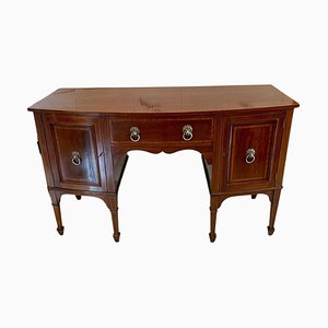 Antique Edwardian Inlaid Mahogany Bow Fronted Sideboard