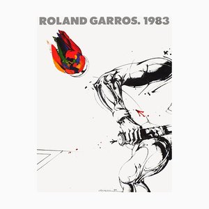 Offizieller Affiches Roland-Garros, Vladimir Velickovic, 1983