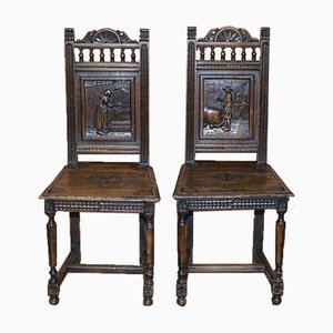 Breton French Chairs, 1880-1900, Set of 2