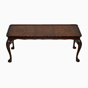 Burr Walnut Coffee Table with Queen Anne Legs from Bevan Funnell