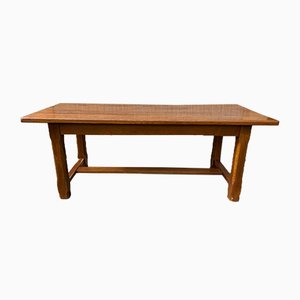 Solid Oak Farmhouse Table, 1980s