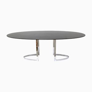 Vintage Italian Oval Dining Table from Cidue, 1970s