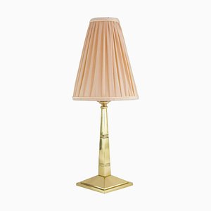 Lampe de Bureau Art Déco avec Abat-Jour en Tissu, Vienne, 1920s