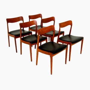 Teak Chairs, Denmark, 1960s, Set of 6
