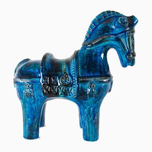 Statuetta a forma di cavallo in ceramica di Aldo Londi per Bitossi, Italia, anni '60