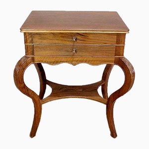 Solid Blonde Walnut Worktable, Late 19th Century