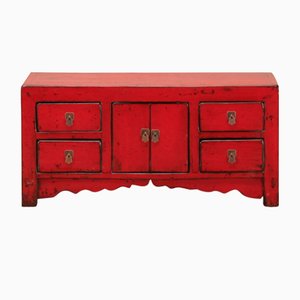 Low Red Lacquer Cabinet