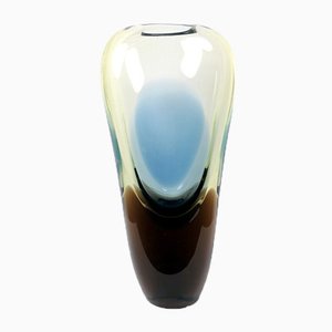 Handgefertigte Murano Glasvase mit Farbverlauf, 1970er