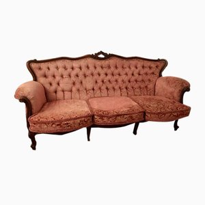 Antikes Sofa Set mit Armlehnstühlen, 3er Set