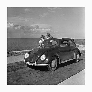 Traveling to the Seaside in the Volkswagen Beetle, Germany, 1937, Printed 2021