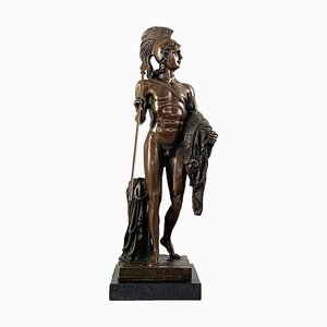 Figure en Bronze d'un Guerrier Grec Classique, 20ème Siècle