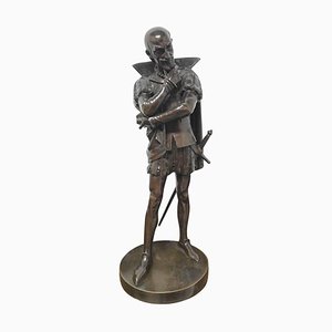 Estatua de bronce de un personaje de Shakespeare, siglo XVIII