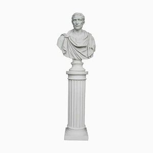 Busto di Giulio Cesare con colonna, XX secolo