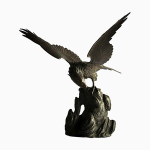 19th Century Japanese Meiji Period Eagle in Bronze