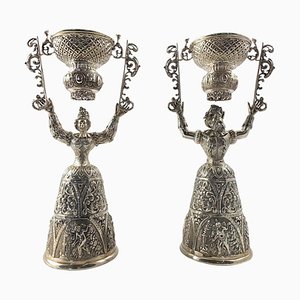 19th Century Silver Wager Cups, Set of 2