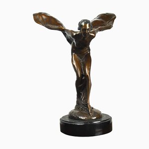 Bronze Spirit of Ecstasy Statue by Charles Sykes, 1920s