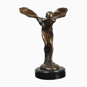 Bronzene Spirit of Ecstasy Statue von Charles Sykes, 1920er