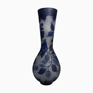 Französische Art Nouveau Cameo Stil Vase von Gallé, 20. Jh
