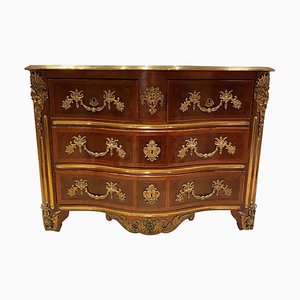 19th Century French Louis XV Kingwood, Tulipwood and Ormolu Chest of Drawers