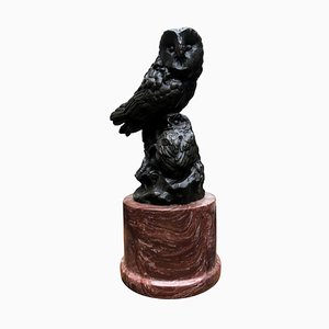 Chouette et Chouette en Bronze, 20ème Siècle