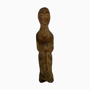 Figurine d'Église en Bois de Saint Pierre, 18ème-19ème Siècle