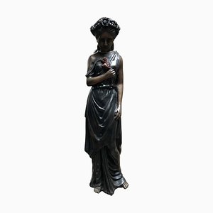 Große Dame mit Rose in Bronze, 20. Jh