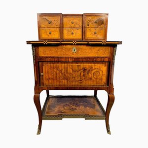 Bureau en Bois de Satin et Marqueterie, France, 18ème Siècle