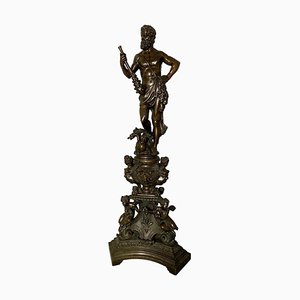 Escultura de Hércules de bronce, siglo XIX