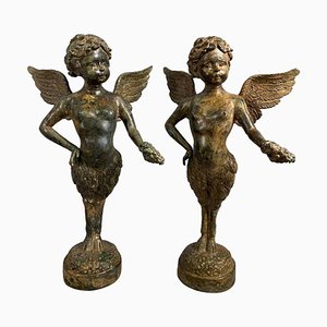 Chérubins en Bronze, 20ème Siècle, Set de 2