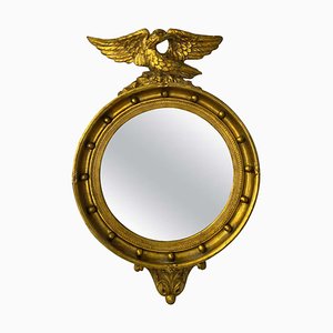 Espejo Napoleón III de madera dorada, siglo XIX