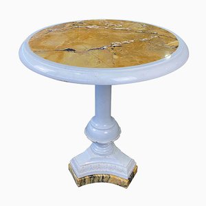 Italienischer Tisch aus weißem Siena Marmor, 19.-20. Jh
