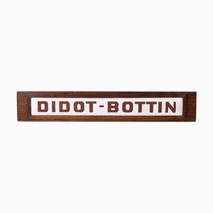 French Enamelled Didot Bottin Sign, 1900s