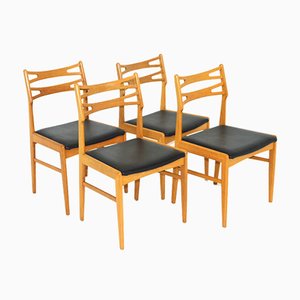 Eichenholz Stühle, Schweden, 1960er, 4er Set