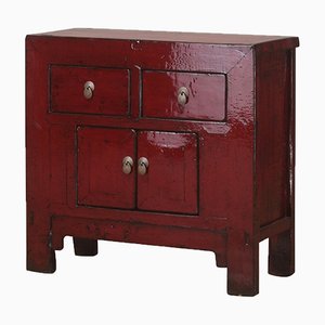 Mid Sized Cabinet in Red Lacquer