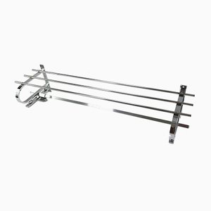 Bauhaus or Art Deco Chromed Wall Rack