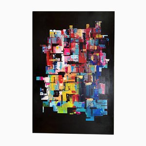Cuadro expresionista abstracto Awakening grande de Karpati, 2020