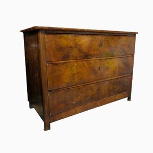 Antique Burl Dresser with Three Drawers