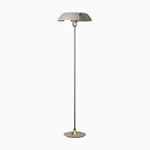 Taupe and Gold Contemporary Floor Lamp