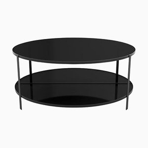 Black Glass Contemporary Coffee Table