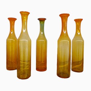 Französische Dekorative Glasflaschen, 17er Set