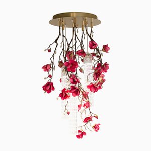 Lámpara de araña Flower Power pequeña redonda en fucsia de VGnewtrend, Italia