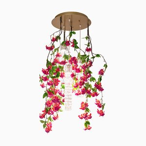 Lámpara de araña Flower Power Cascade pequeña redonda en color fucsia de VGnewtrend, Italia