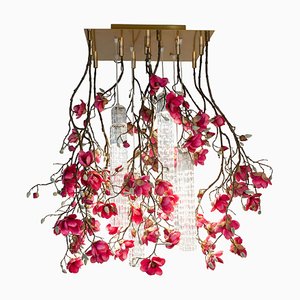 Flower Power Fuchsia Magnolia Chandelier from VGnewtrend, Italy