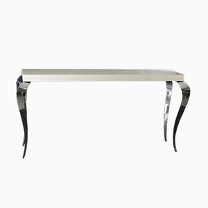 Luigi High Console Table with 4 Legs in Wood and Steel from VGnewtrend, Italy